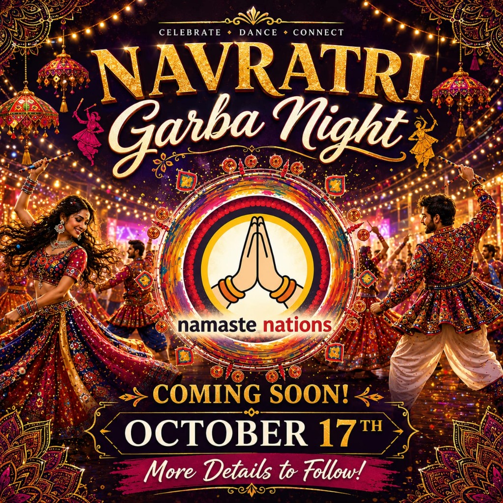 Navratri Garba Night Official Banner - October 17th
